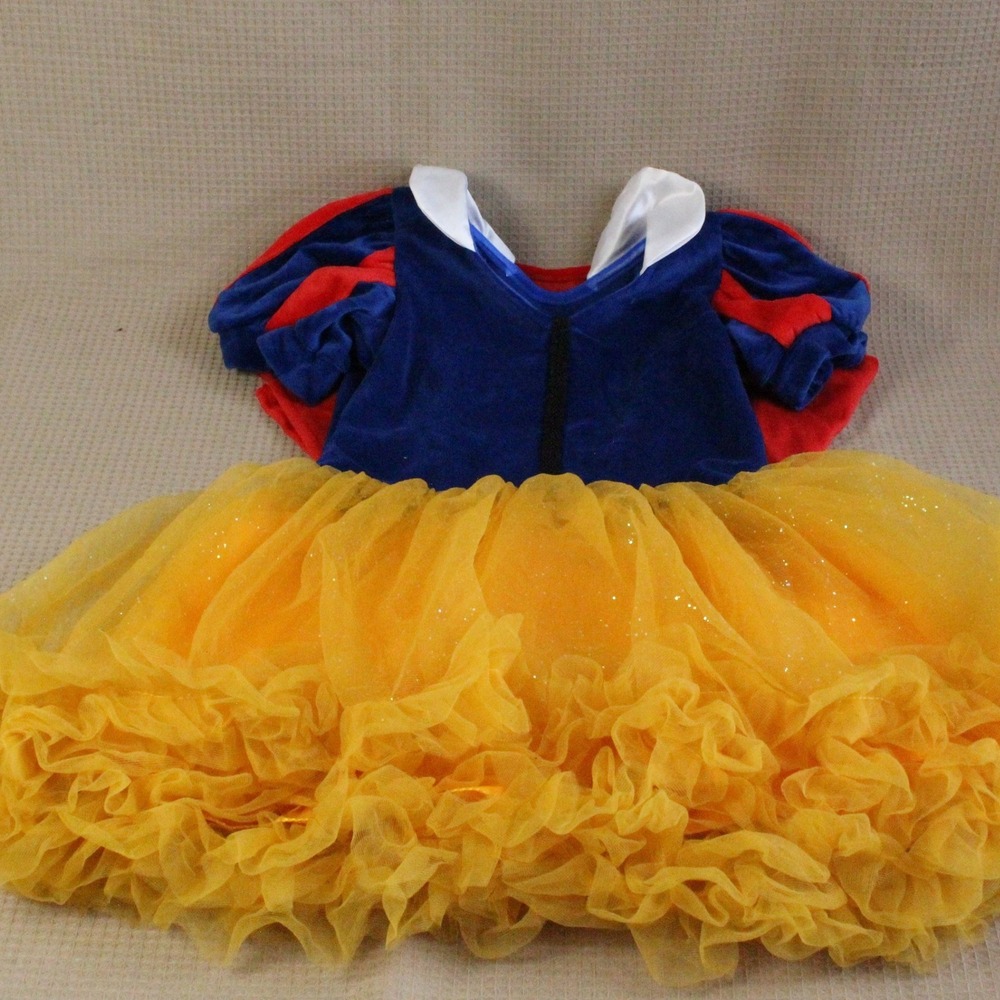 Snow White Costume Dress Girls 5T Blue Yellow Red Princess Fairycore Halloween
